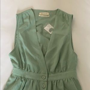 mint green gingham romper